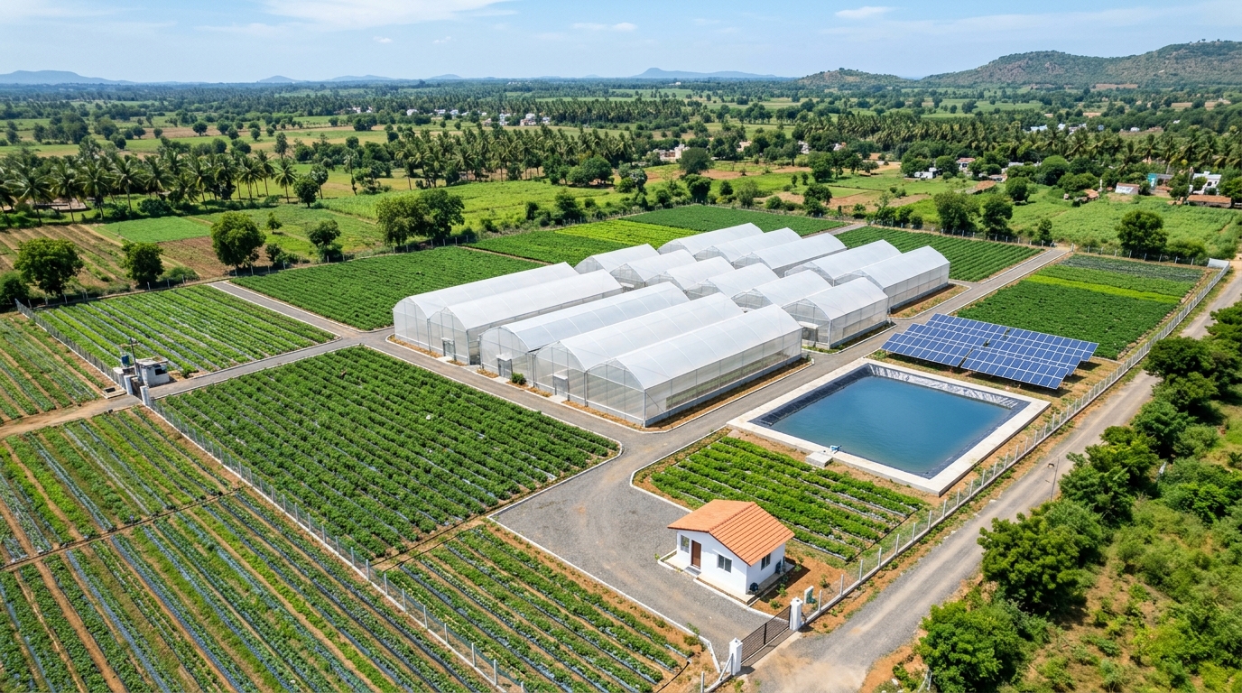 5-Acre Farm Estate with Polyhouse